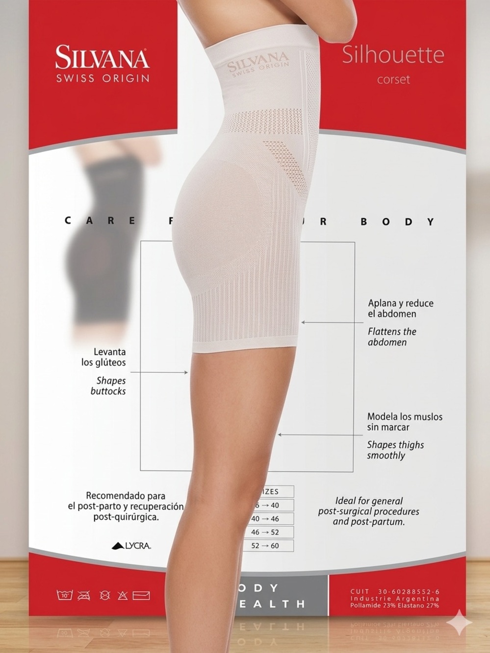 NWT Silvana Swiss Origin "Silhouette Corset" Body Shaper Black M
